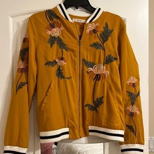Embroidered Mustard Jacket